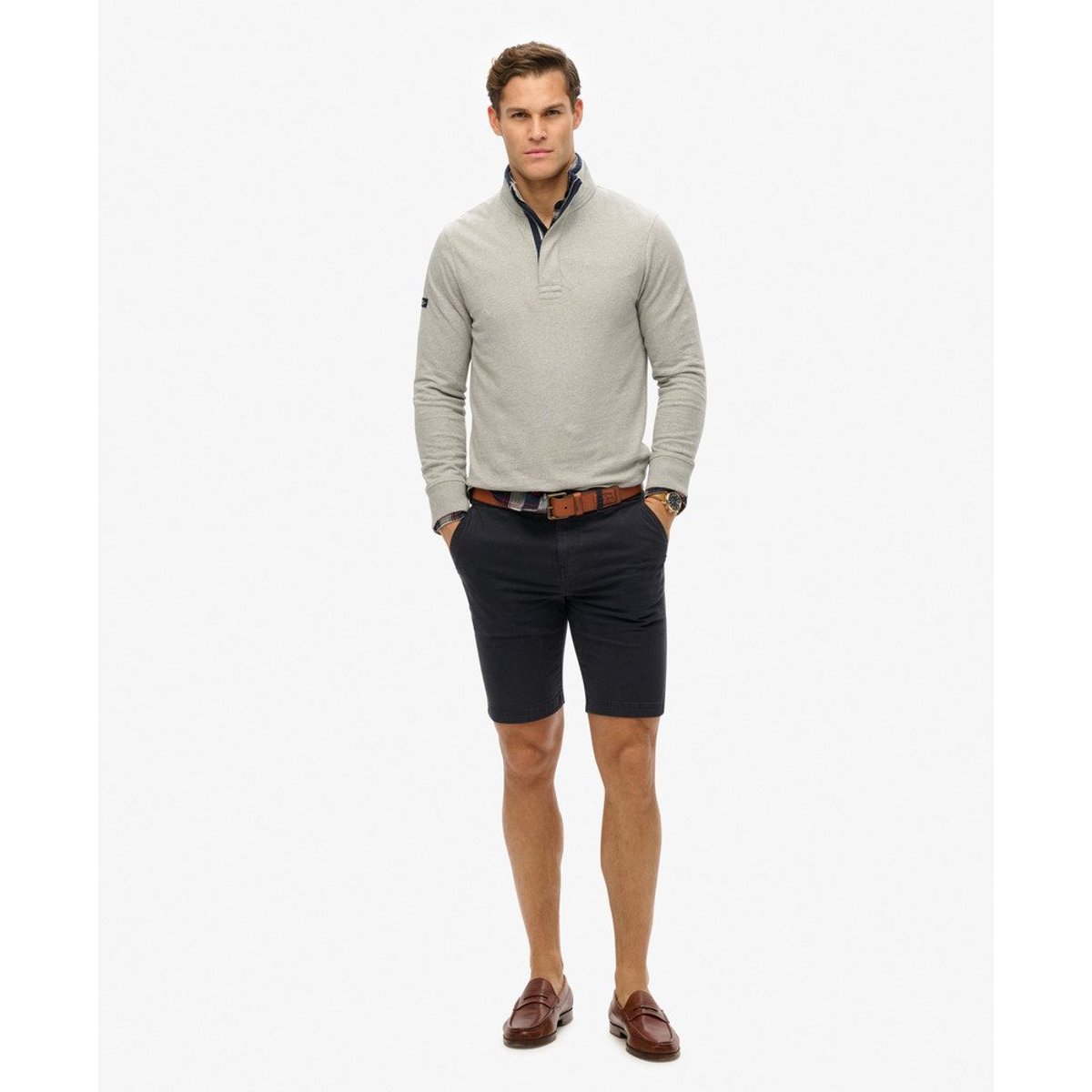 Short Chino International Coupe Ajustée bleu marine éclipse, SUPERDRY
