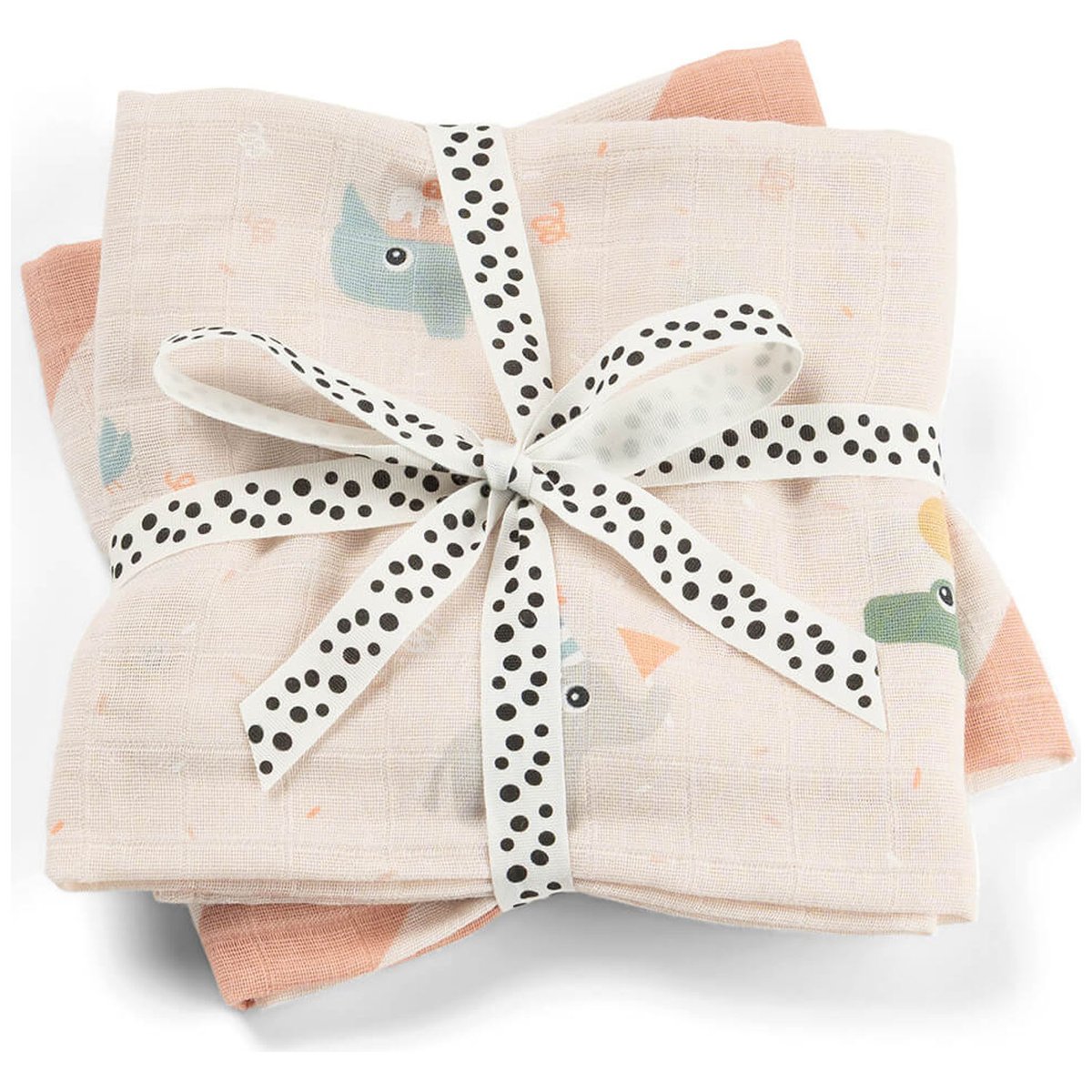 Lot de 2 langes rose, DONE BY DEER
