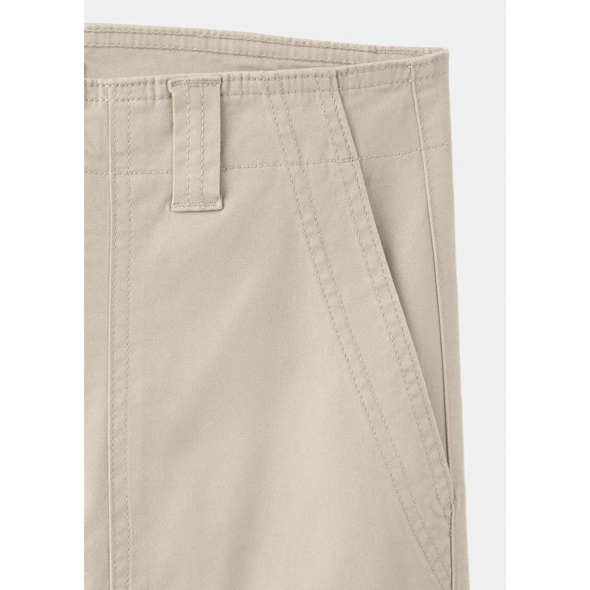 Pantalon droit poches beige, MANGO TEEN