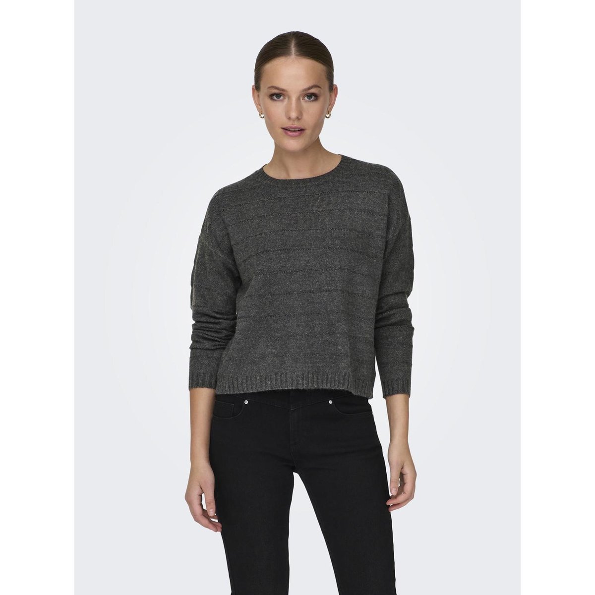 Pull En Maille dark grey melange, ONLY