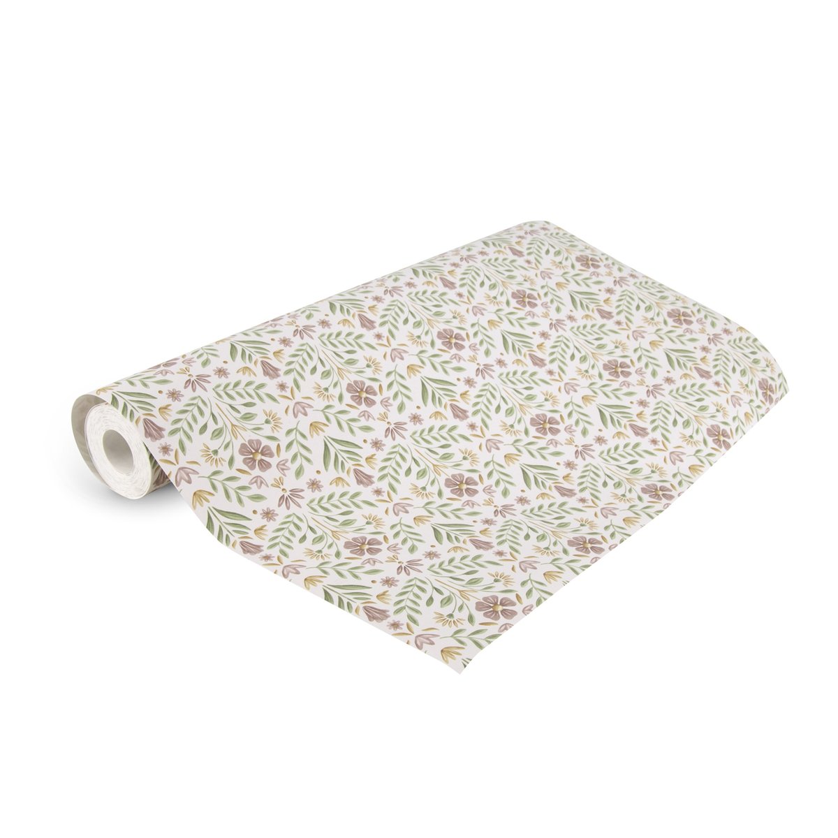 Papier peint pour enfant Petites fleurs vintage rose, vert, ocre, LITTLE DUTCH