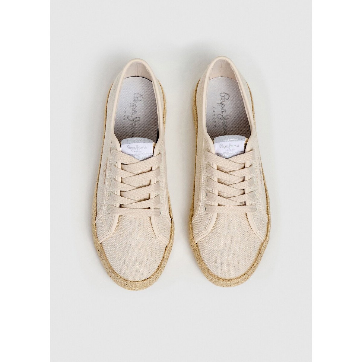 Baskets en toile Brady Jute beige, PEPE JEANS