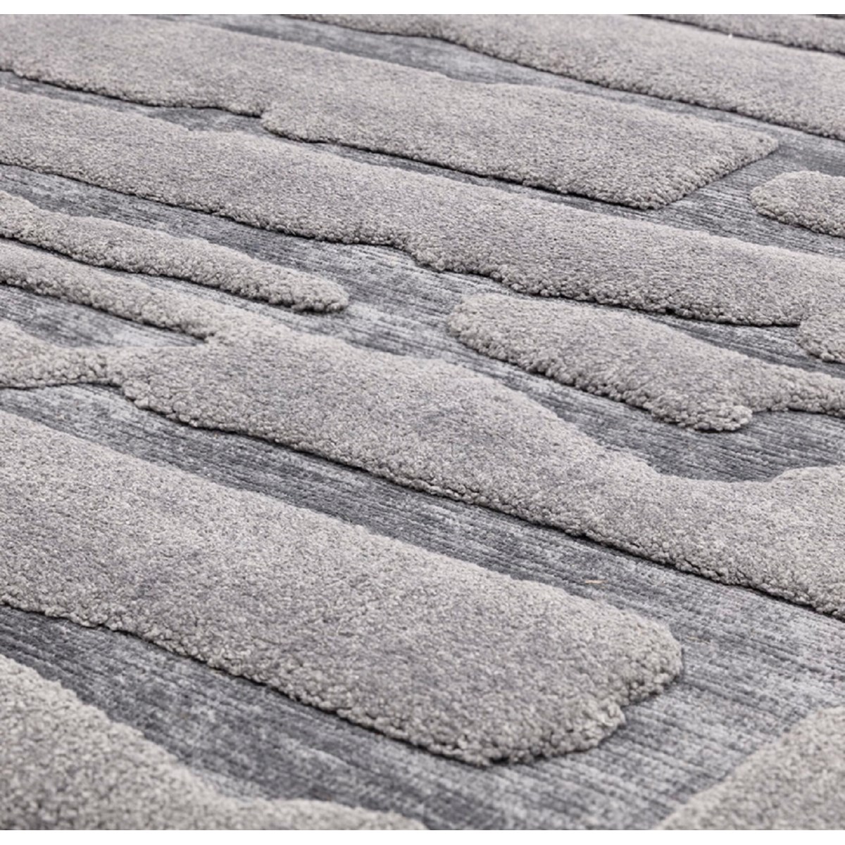 Tapis salon et chambre moderne et design RIFT gris, NOVATREND