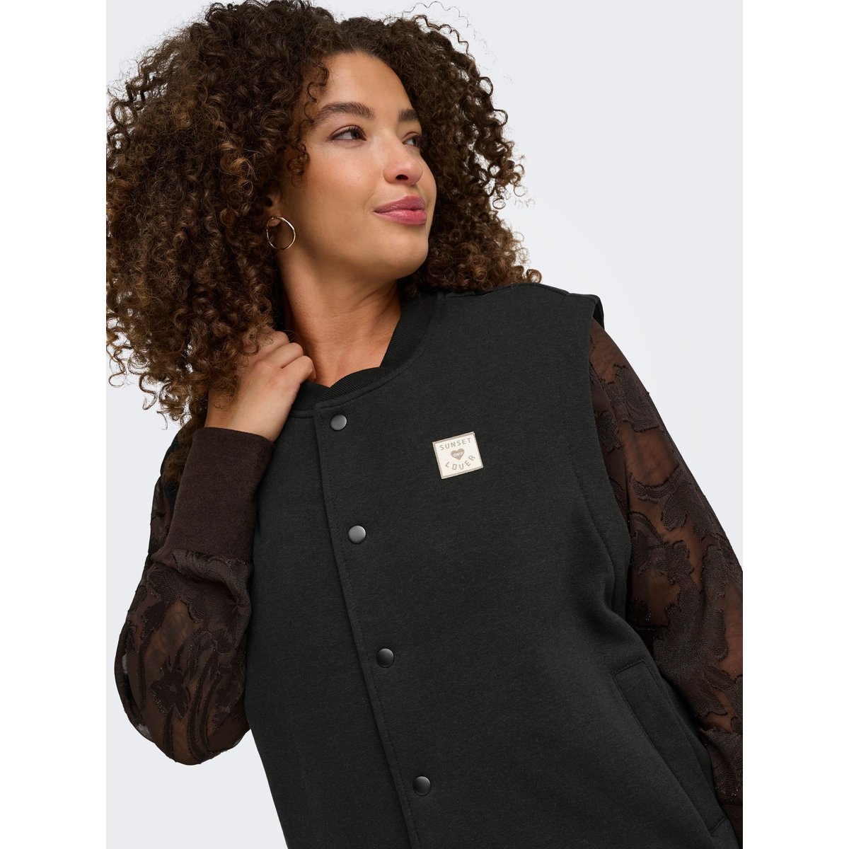 Gilet black 1, ONLY CARMAKOMA