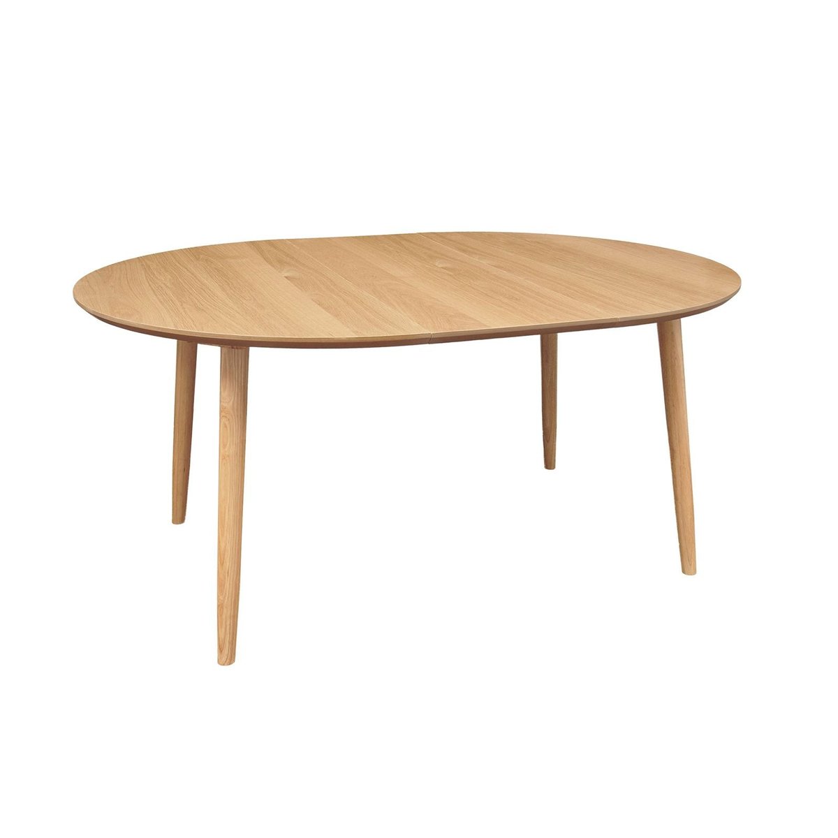 Table repas 140-220 cm placage chêne avec 2 allonges naturel clair, ZAGO