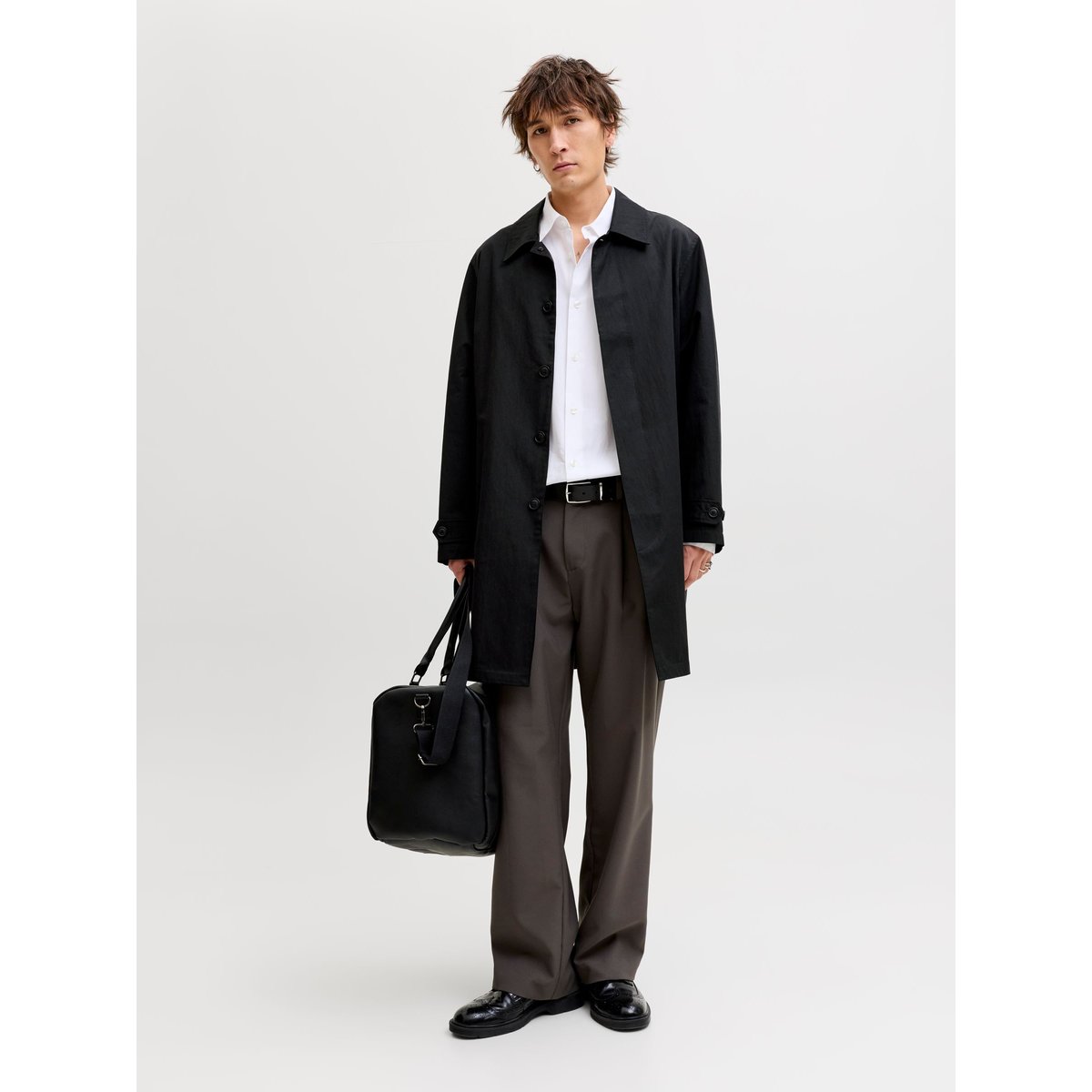 Trench Coat black 1, JACK & JONES