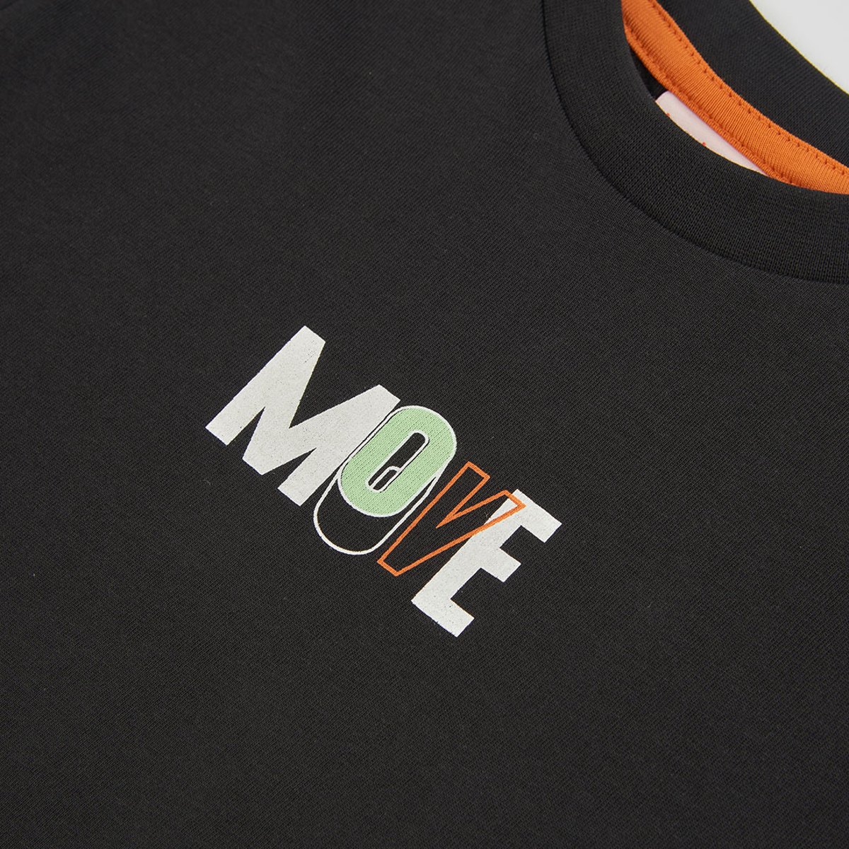 T-shirt garçon en maille imprimé Move noir, BOBOLI