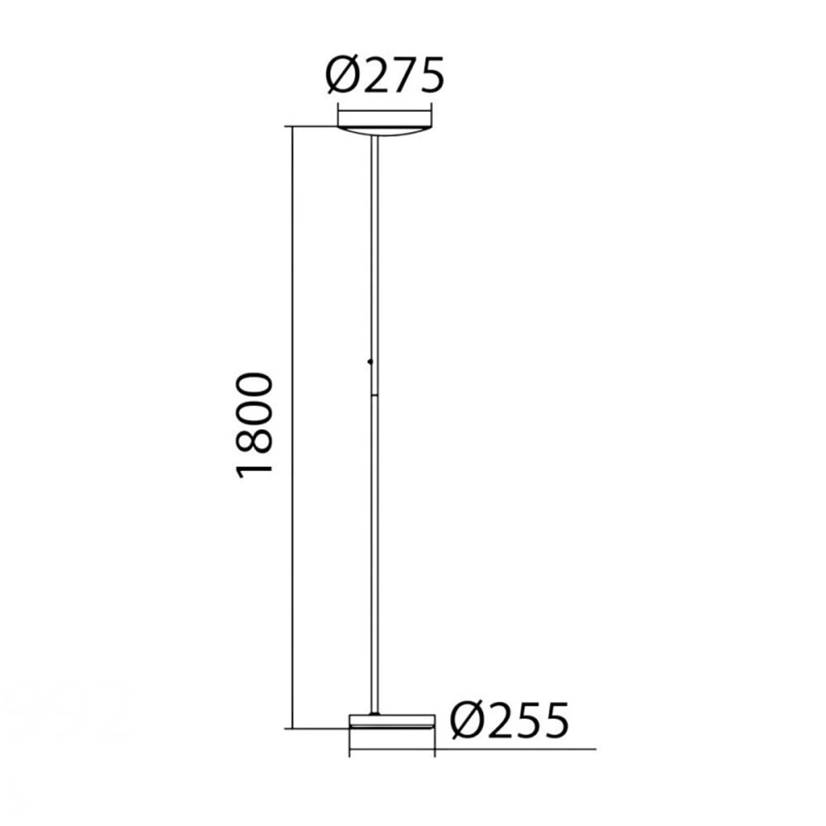 Lampadaire Led Blanc à Intensité Variable Daphné blanc, MILLUMINE