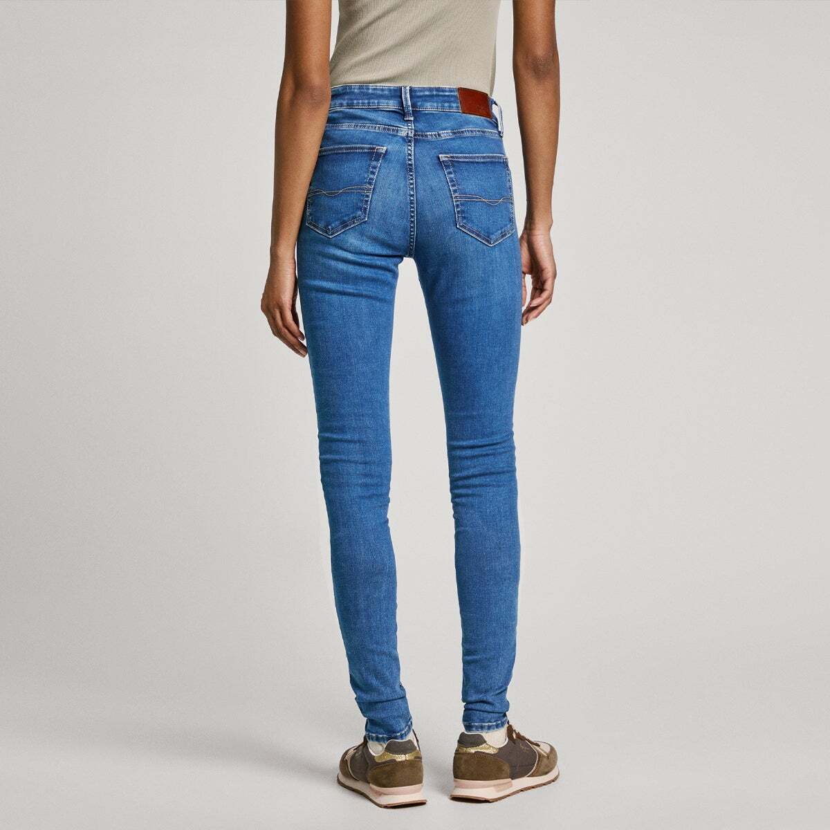 Jean Coupe Skinny, Taille Moyenne - Regent medium blue wiser wash, PEPE JEANS
