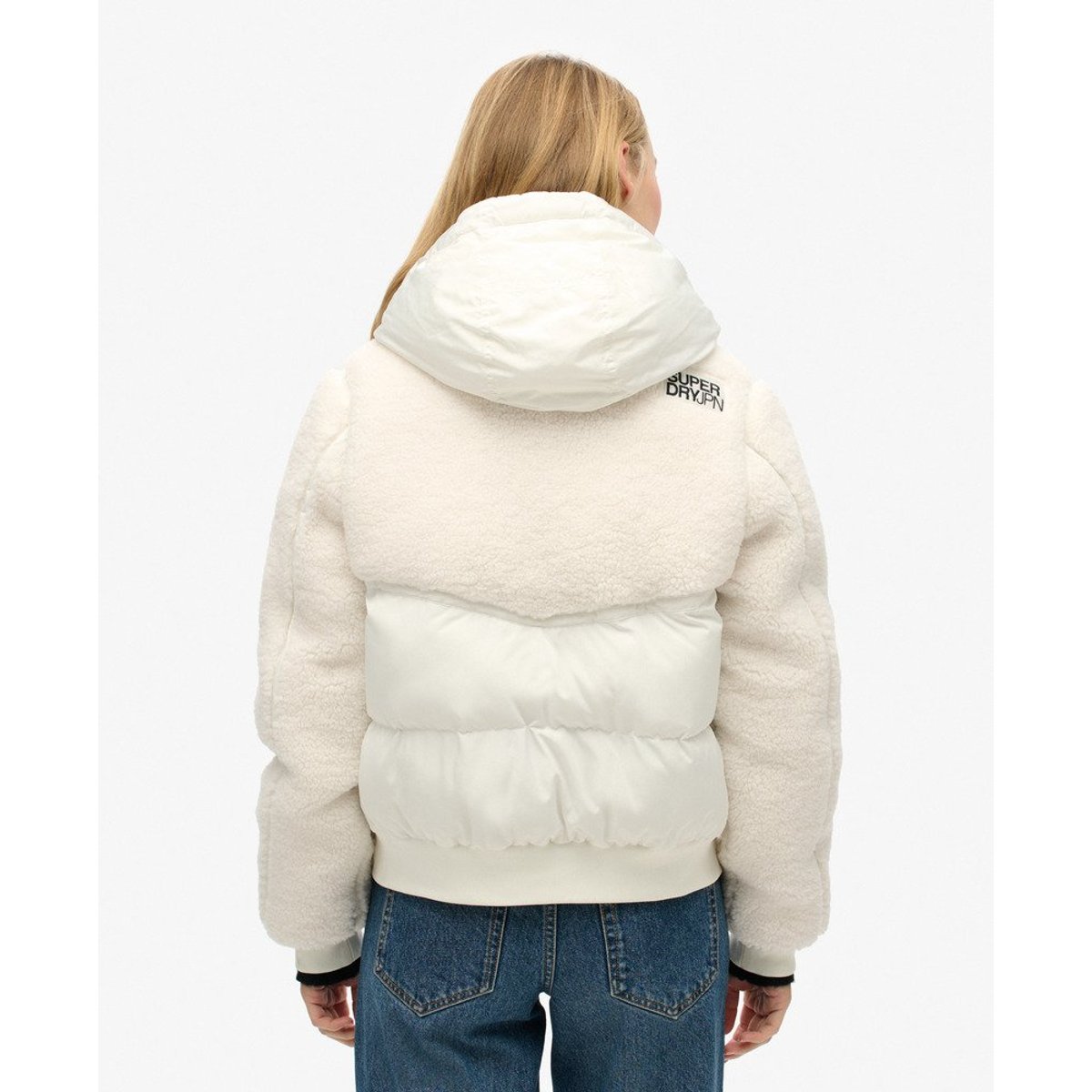 Bomber Everest Hybrid blanc cassé, SUPERDRY