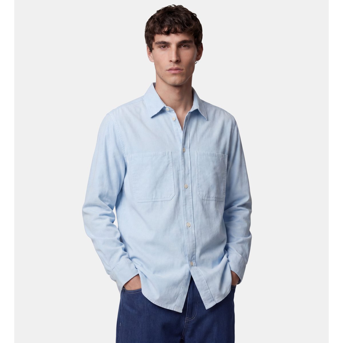 Chemise droite tirtnew coton bleu ciel, GALERIES LAFAYETTE