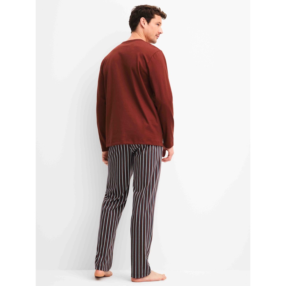 Pyjama manches longues Coton COTTON SPECIAL brick red, CALIDA