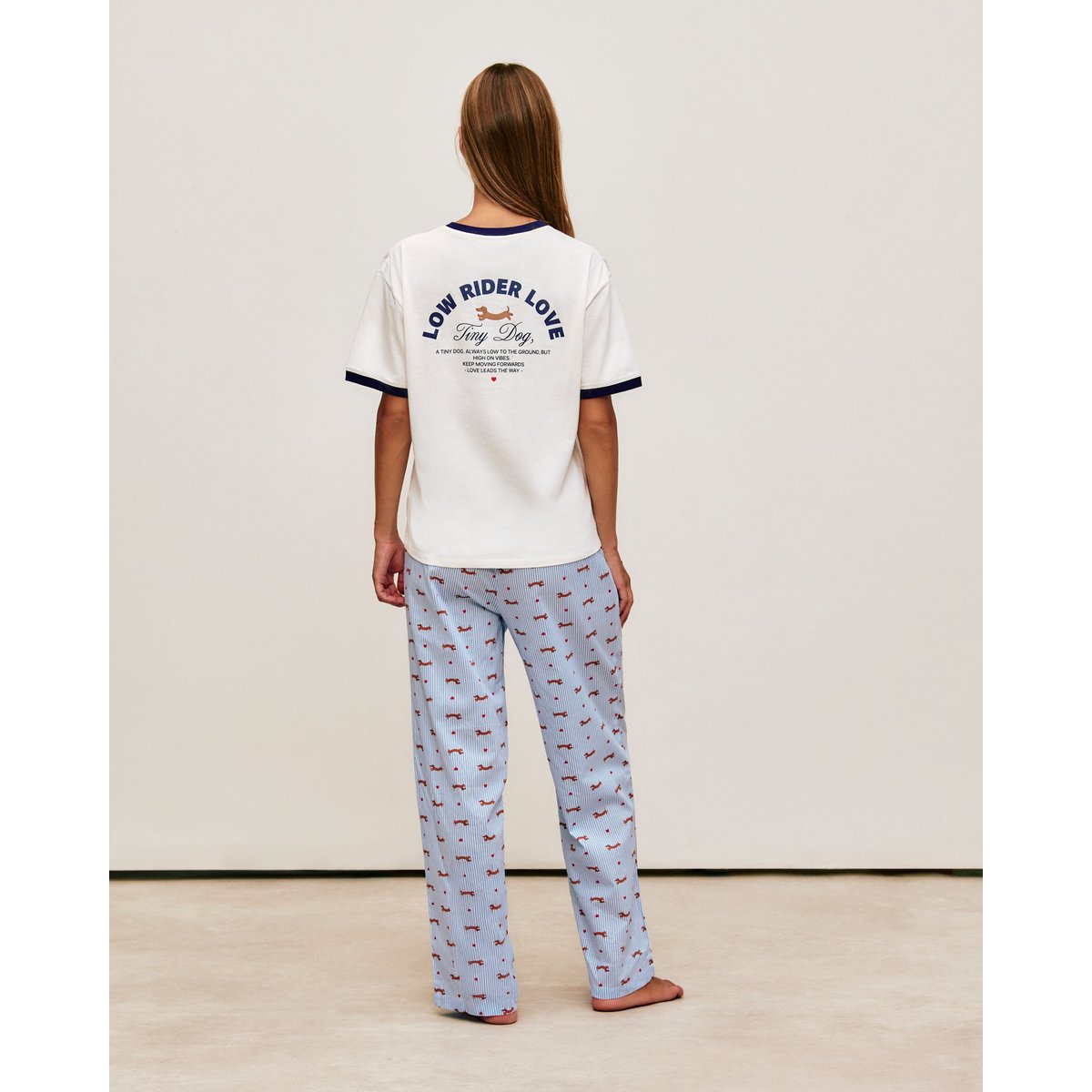 T-shirt en jersey imprimé "Breakfast Lover" ACADEMIZ bleu ciel, UNDIZ
