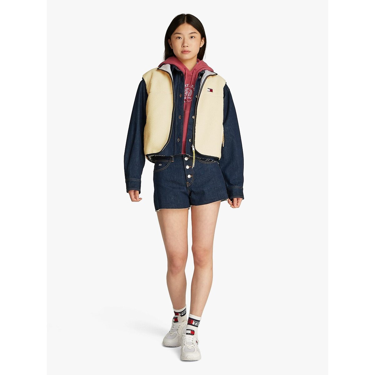Reversible Gilet white, TOMMY JEANS
