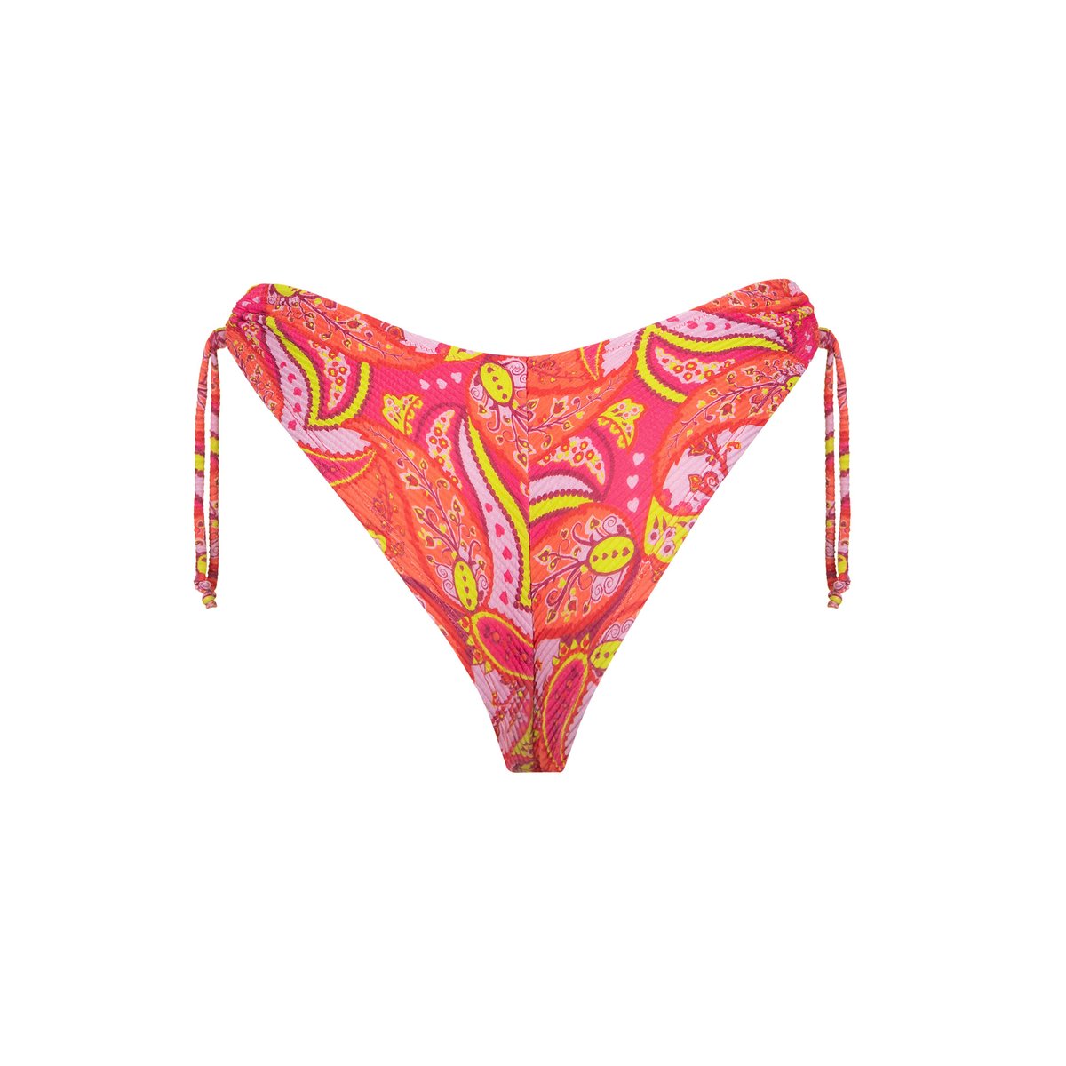 Bas maillot brésilien de bain échancré taille basse Kavala corail, LISCA