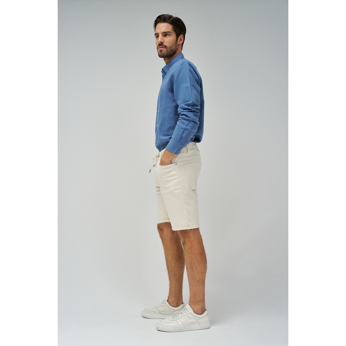 SHORT EN DENIM COLORÉ S-ACTIV ecru, SALSA JEANS