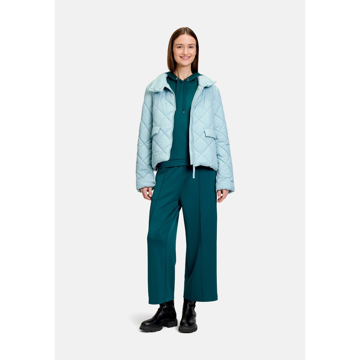 Jupe-culotte à nervures deep teal, BETTY & CO