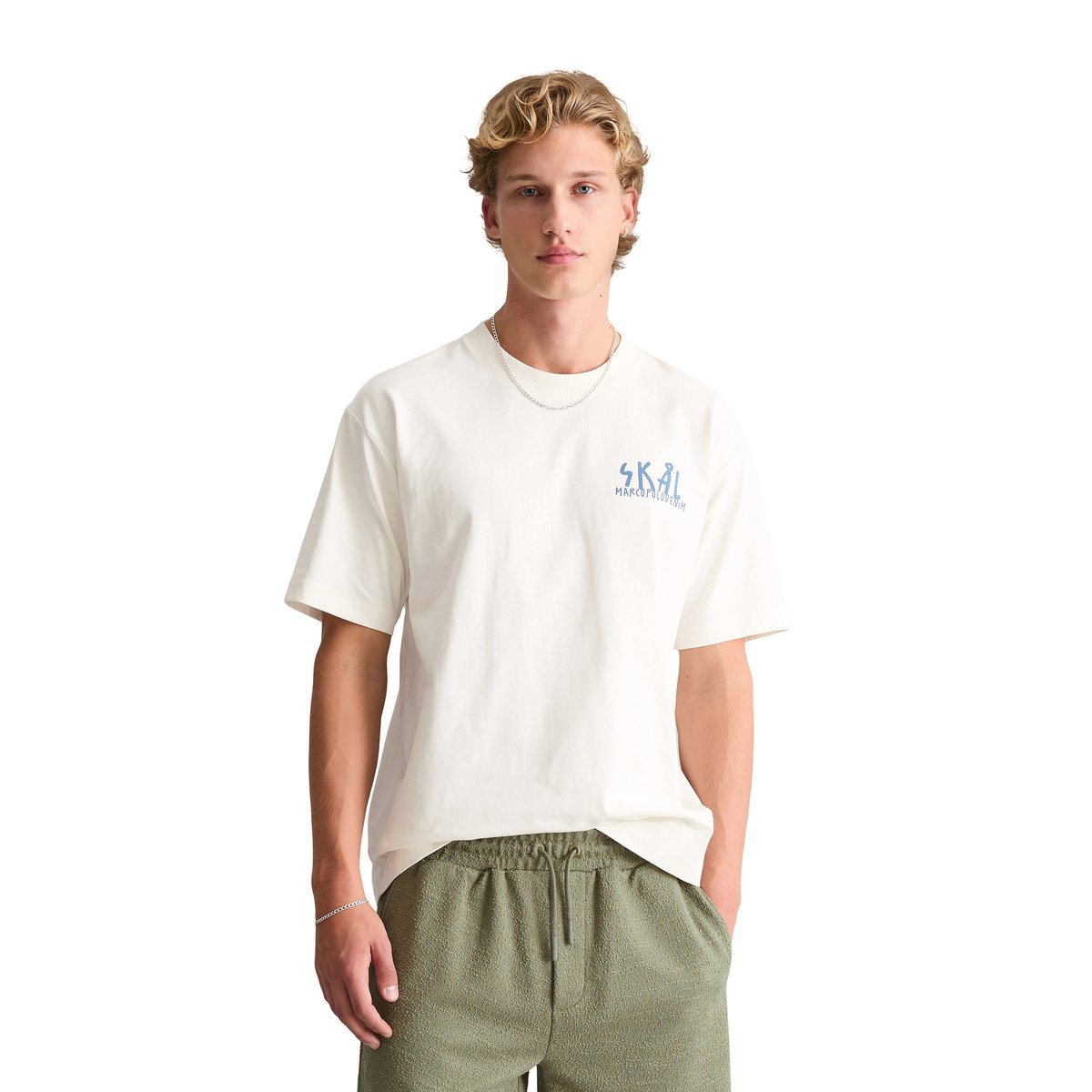 T-shirt ample avec impression dans le dos blanc, MARC O’POLO DENIM
