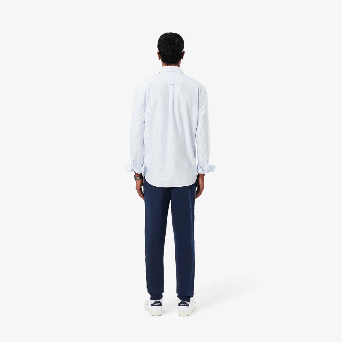 Pantalon de survêtement bandes griffées bleu-166, LACOSTE