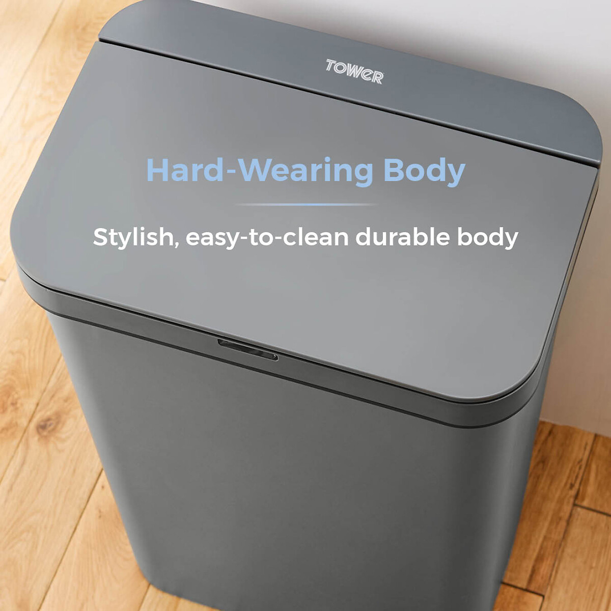 50L Rectangular Sensor Bin grey, TOWER