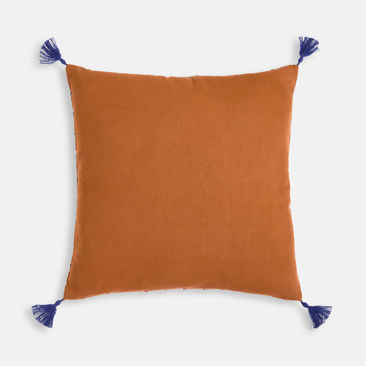 Capa de almofada, 80% algodão, 20% linho, 45 x 45 cm, TINARI caramelo, LA REDOUTE INTERIEURS