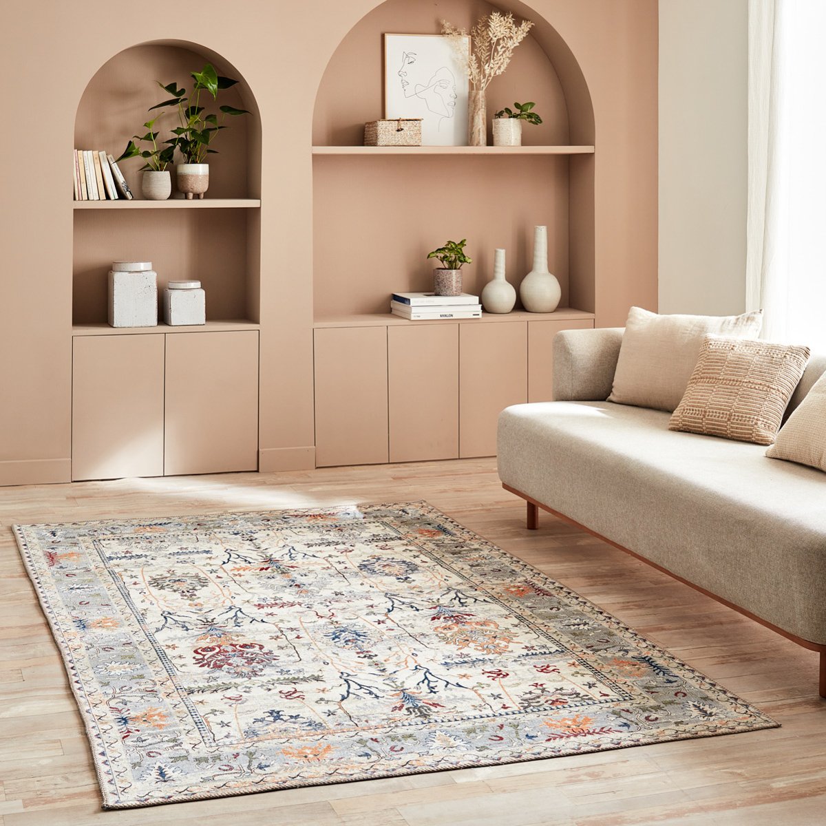 Tapis vintage RADOM crème, NAZAR RUGS