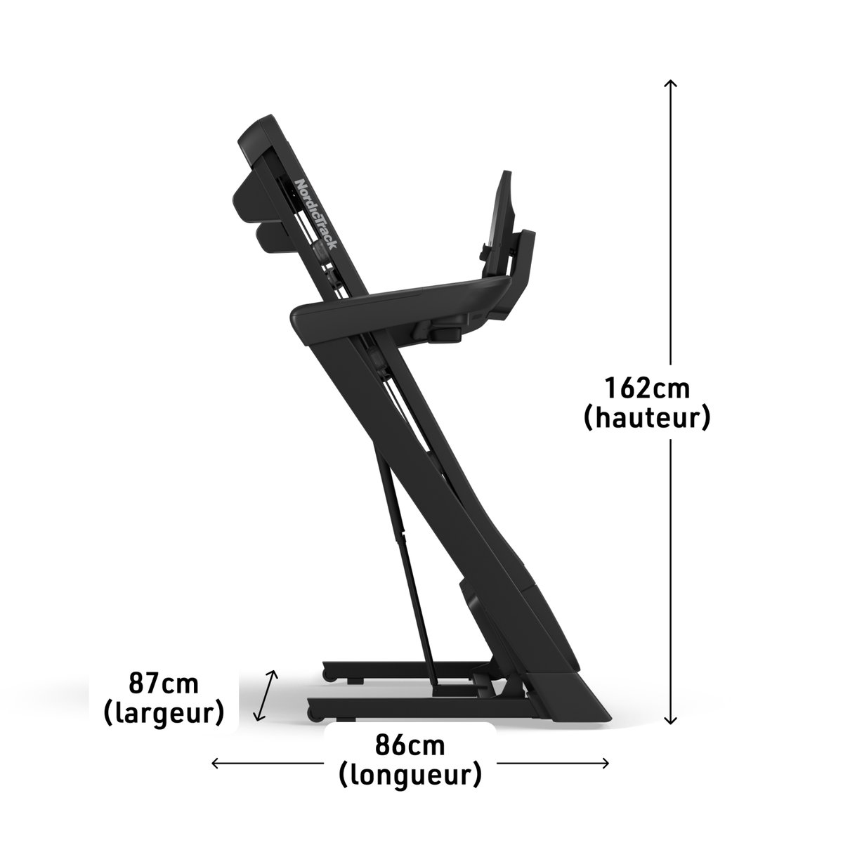 Tapis de course T Series 7 Pliable / Pente +10% / 16 km/h noir, NORDICTRACK