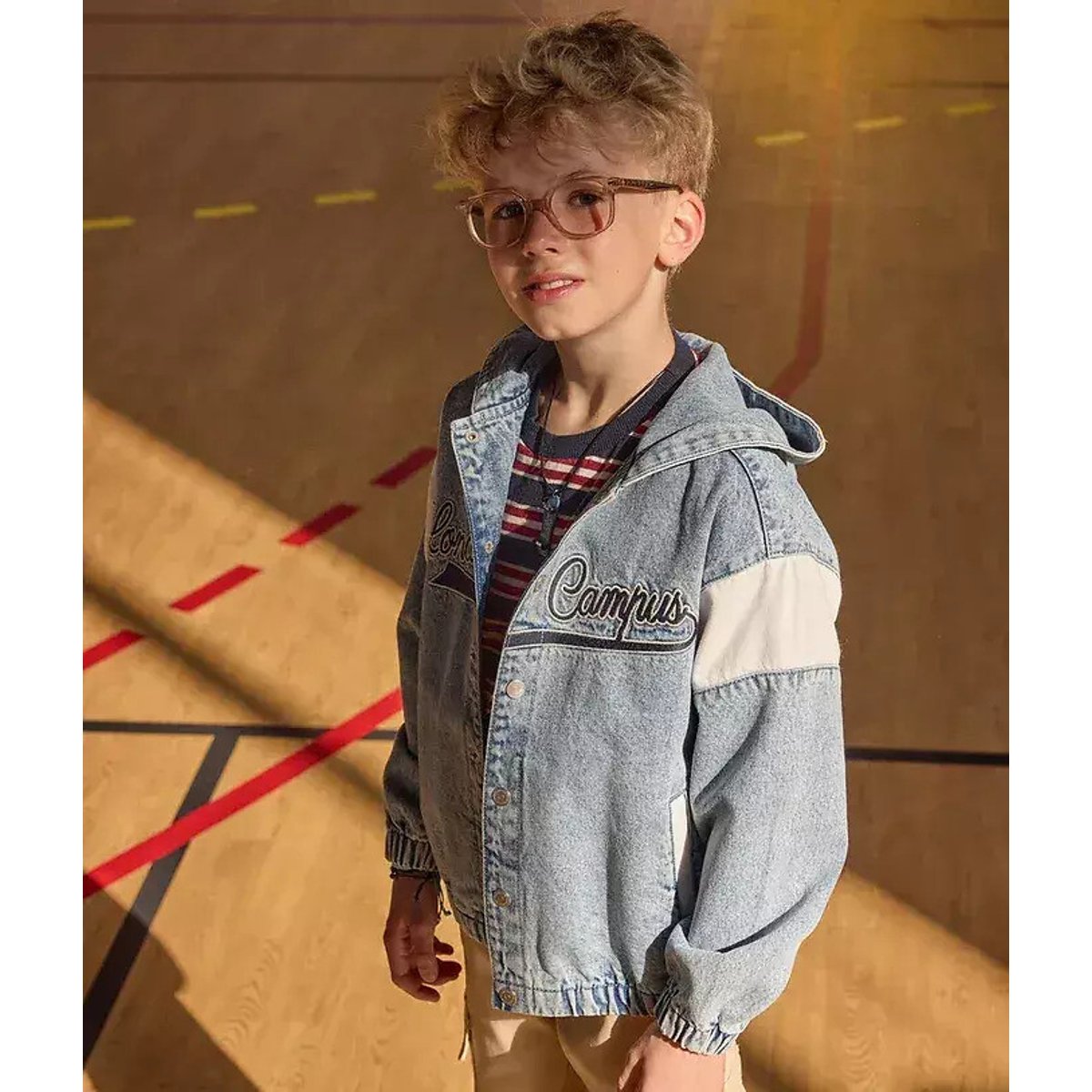 Veste à capuche en denim denim, TAPE A L'OEIL
