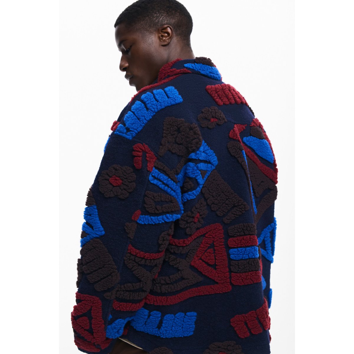 Veste ethnique à reliefs bleu, DESIGUAL