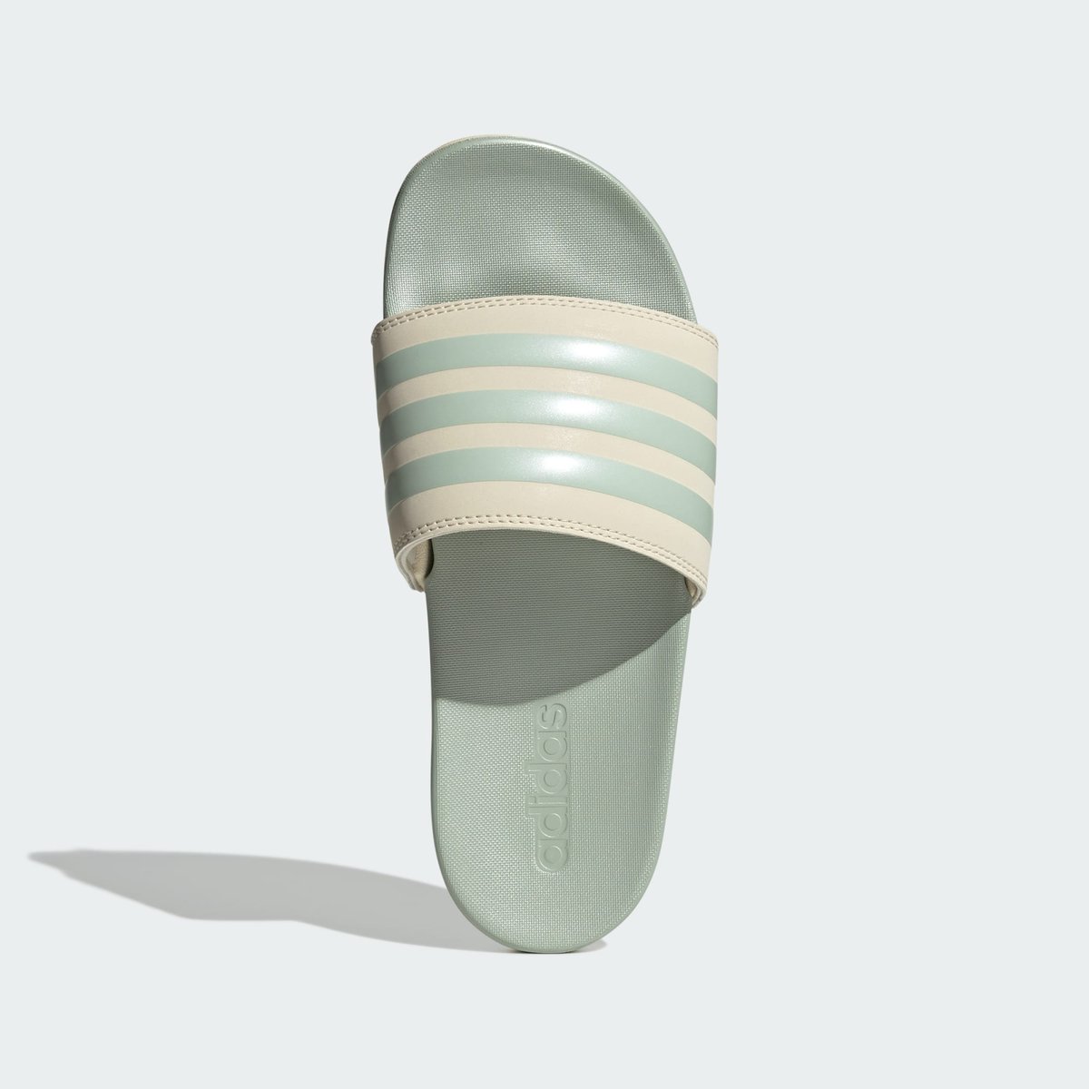 Claquettes Adilette Comfort wonder white / linen green met. / linen green met., ADIDAS SPORTSWEAR