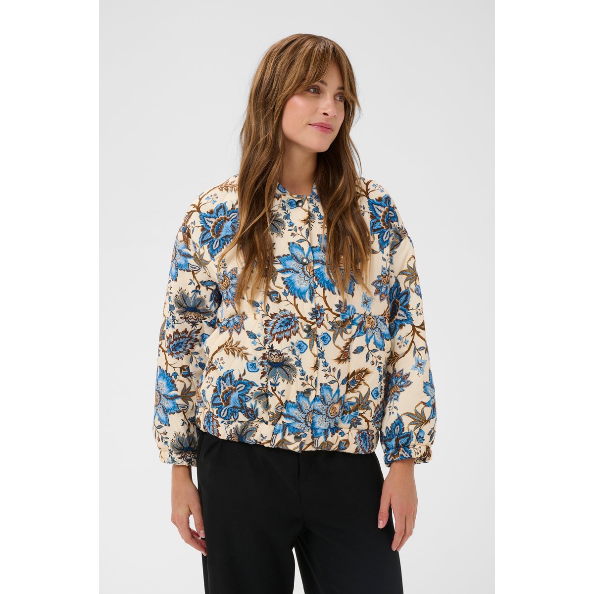 Veste imprimé earthy floral paisley, CREAM