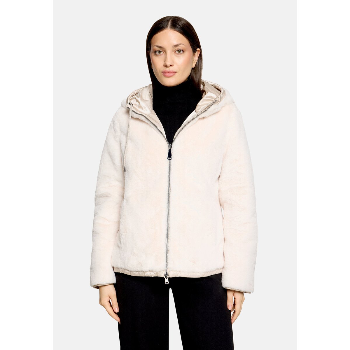 Veste réversible à capuche silky beige, BETTY BARCLAY