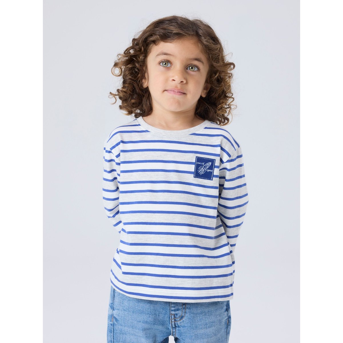 Top gris - light grey melange, NAME IT