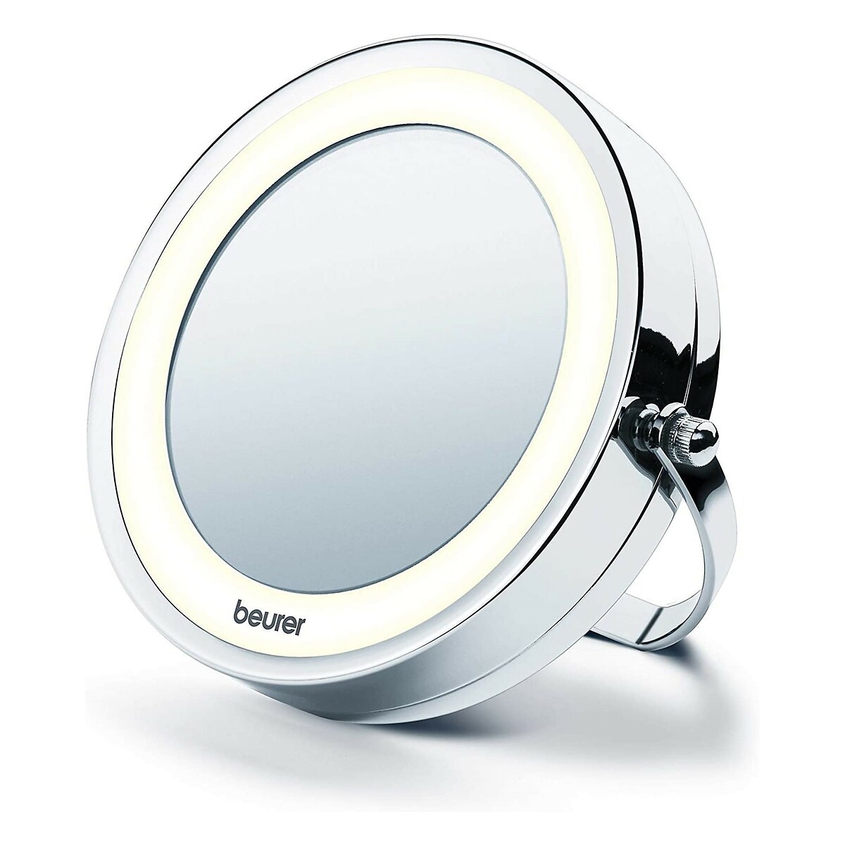Miroir mural et sur pied grossissant lumineux BS59 gris chromé, BEURER