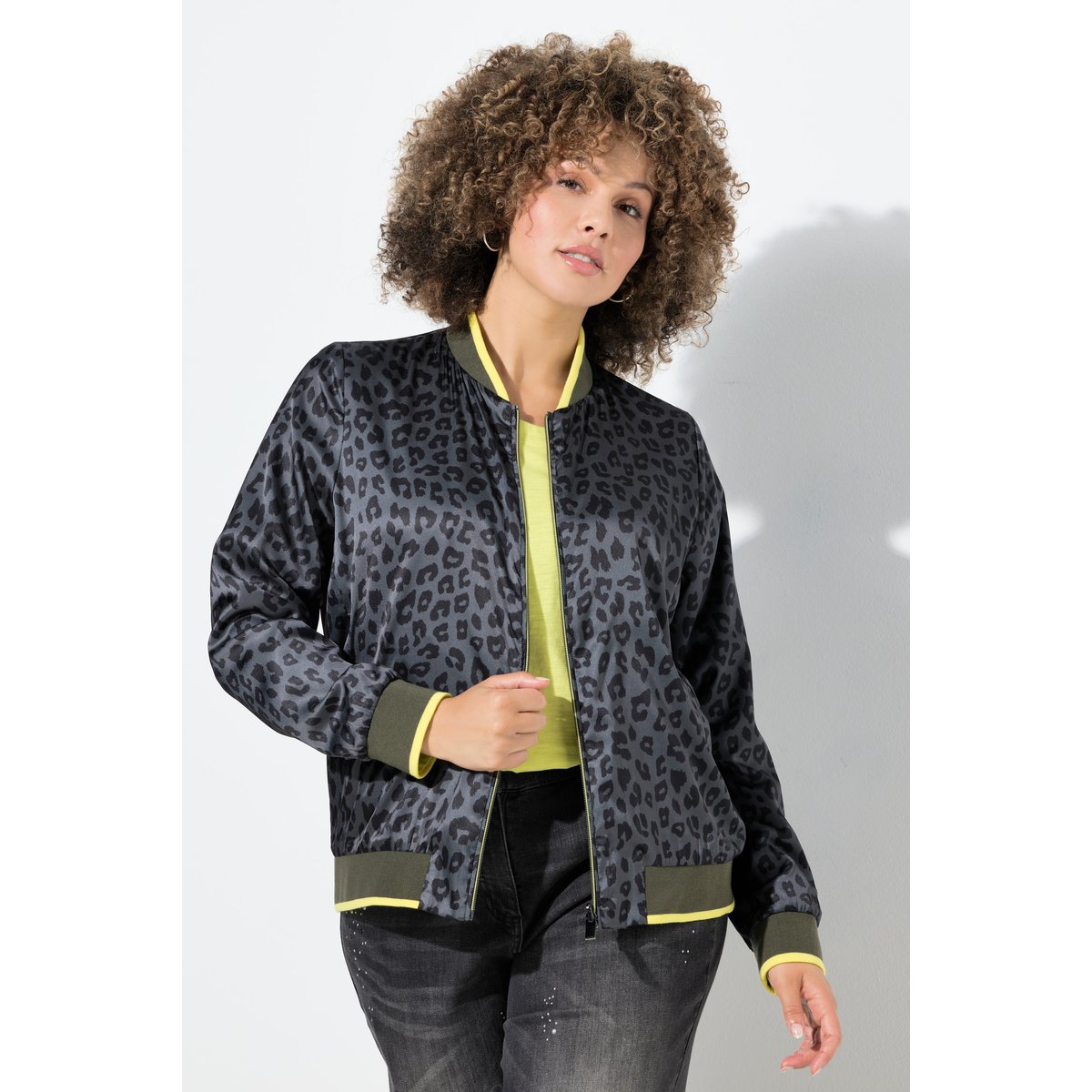 Blouson réversible à manches longues gris olive, ULLA POPKEN
