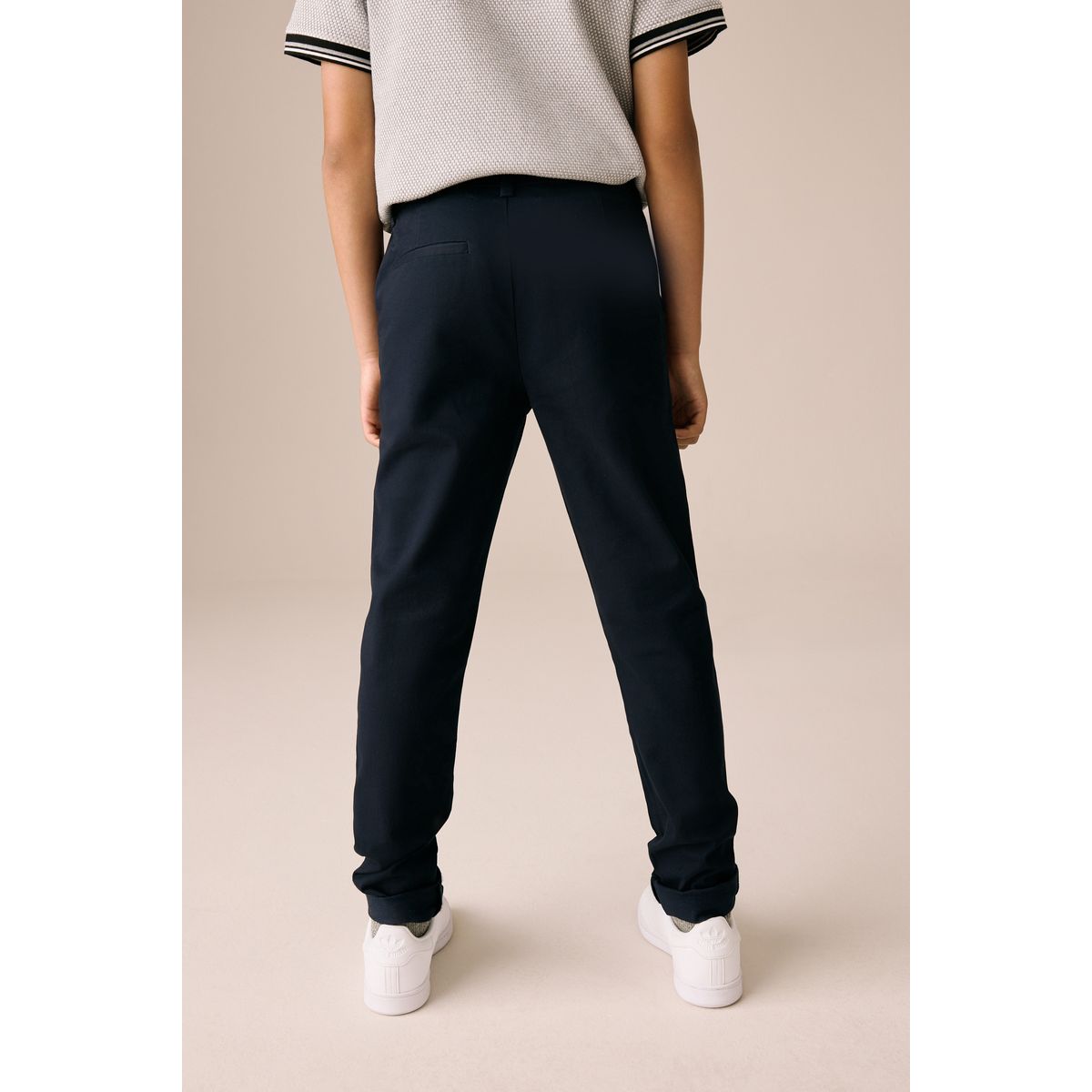 Pantalon chino haut de gamme bleu marine, NEXT