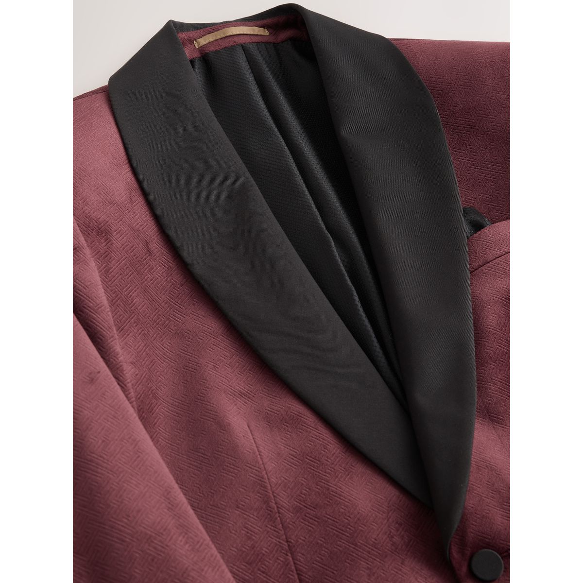 Blazer en velours à motif bourgogne rouge géométrique, NEXT
