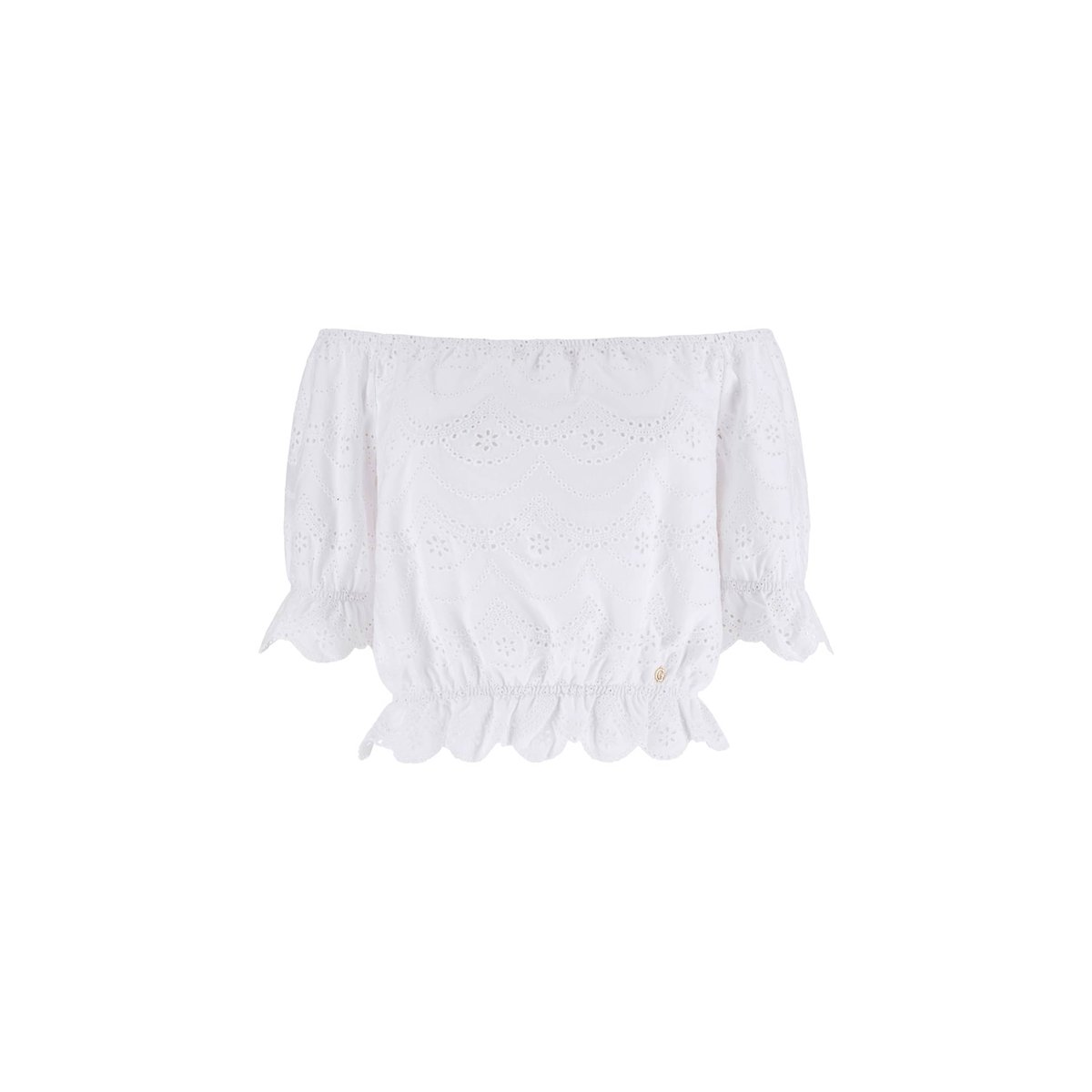 Top À Œillets Dénudé Des Épaules blanc, GUESS