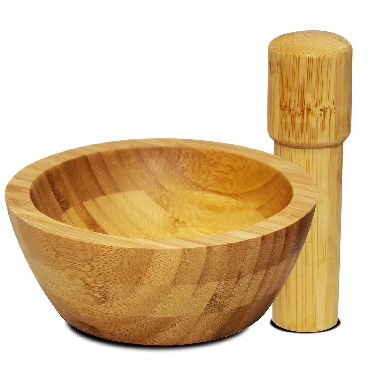Mortier et pilon en bambou bois, WADIGA