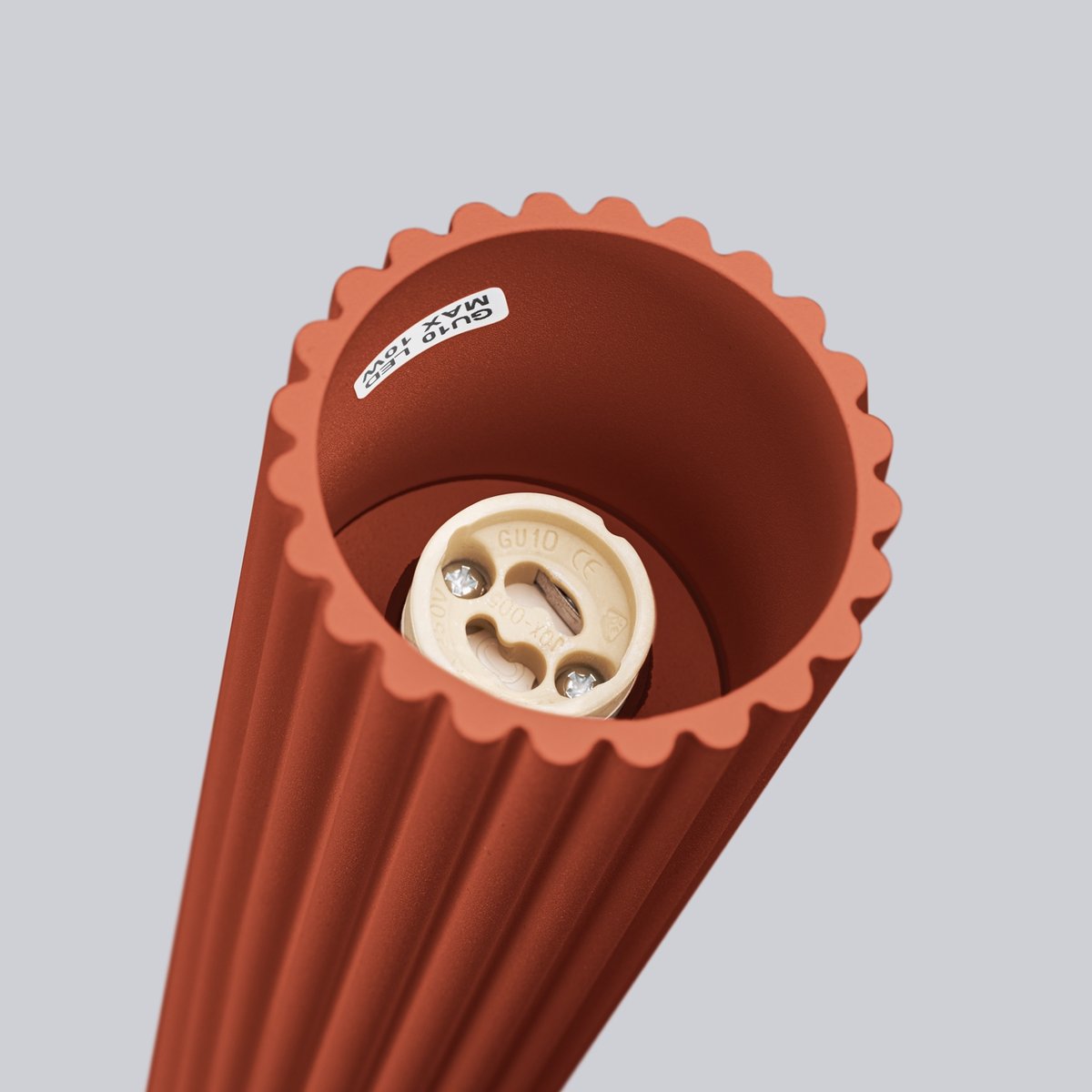 Plafonnier Aluminium Ocre Rouge GU10 1 Karbon 40 rouge, EDEN