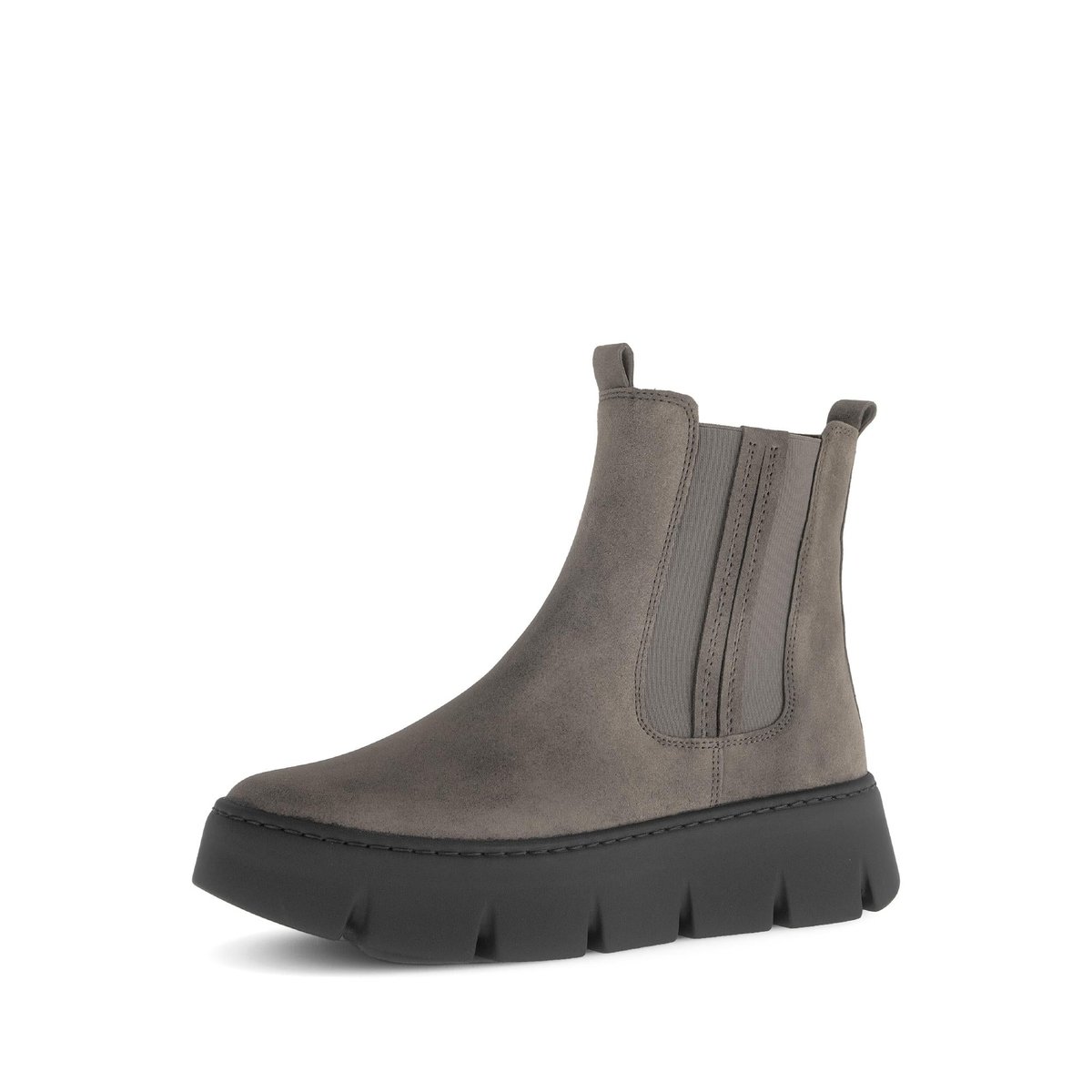 Bottines en cuir lisse à talon compensé marron, GABOR