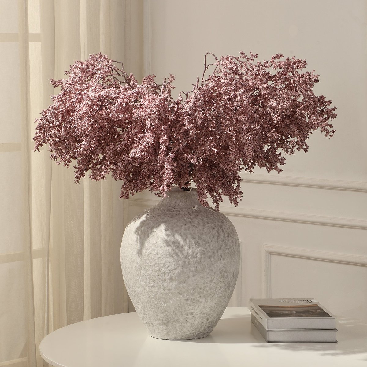 Branche de baies artificielle H95 LES ESSENTIELS rose, SIA
