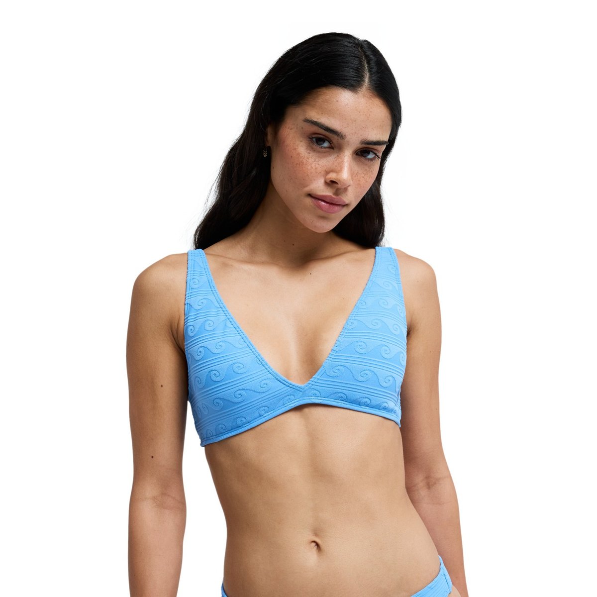 Haut de maillot de bain bikini triangle PARADISE WAVE ELONGATED TRI. bleu silver lake blue make a splash, ROXY