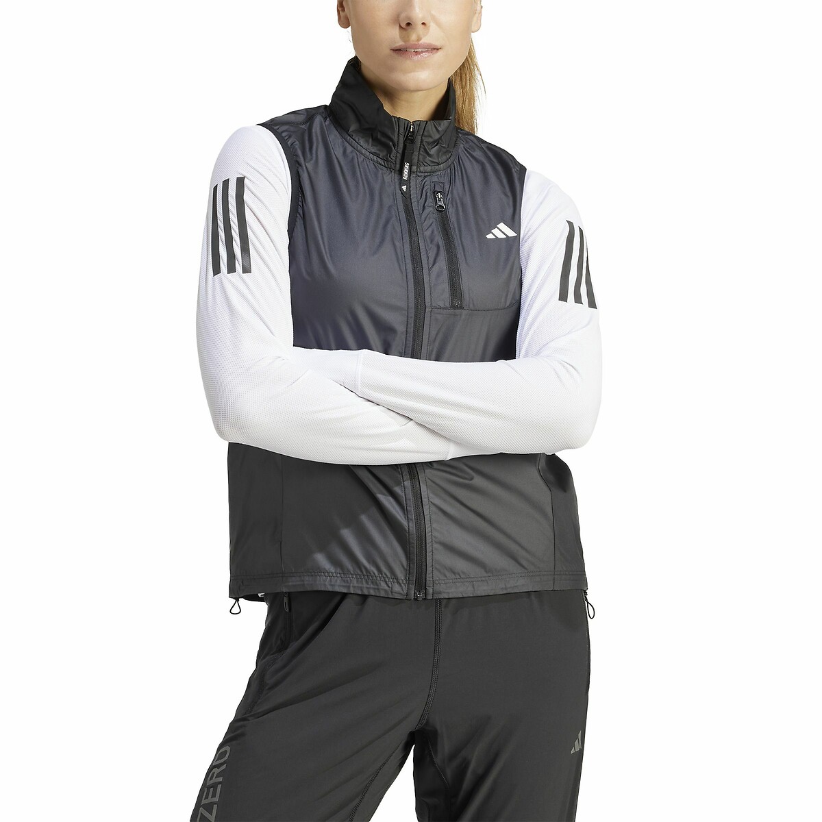 Veste sans manches de running noir, adidas Performance