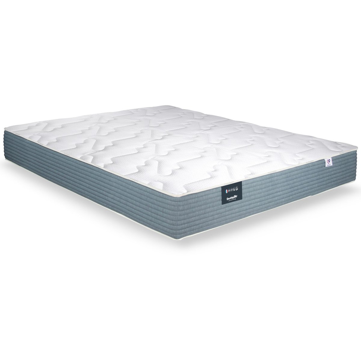 Matelas ressorts ensachés 26 cm IRIS 2 blanc, DUNLOPILLO