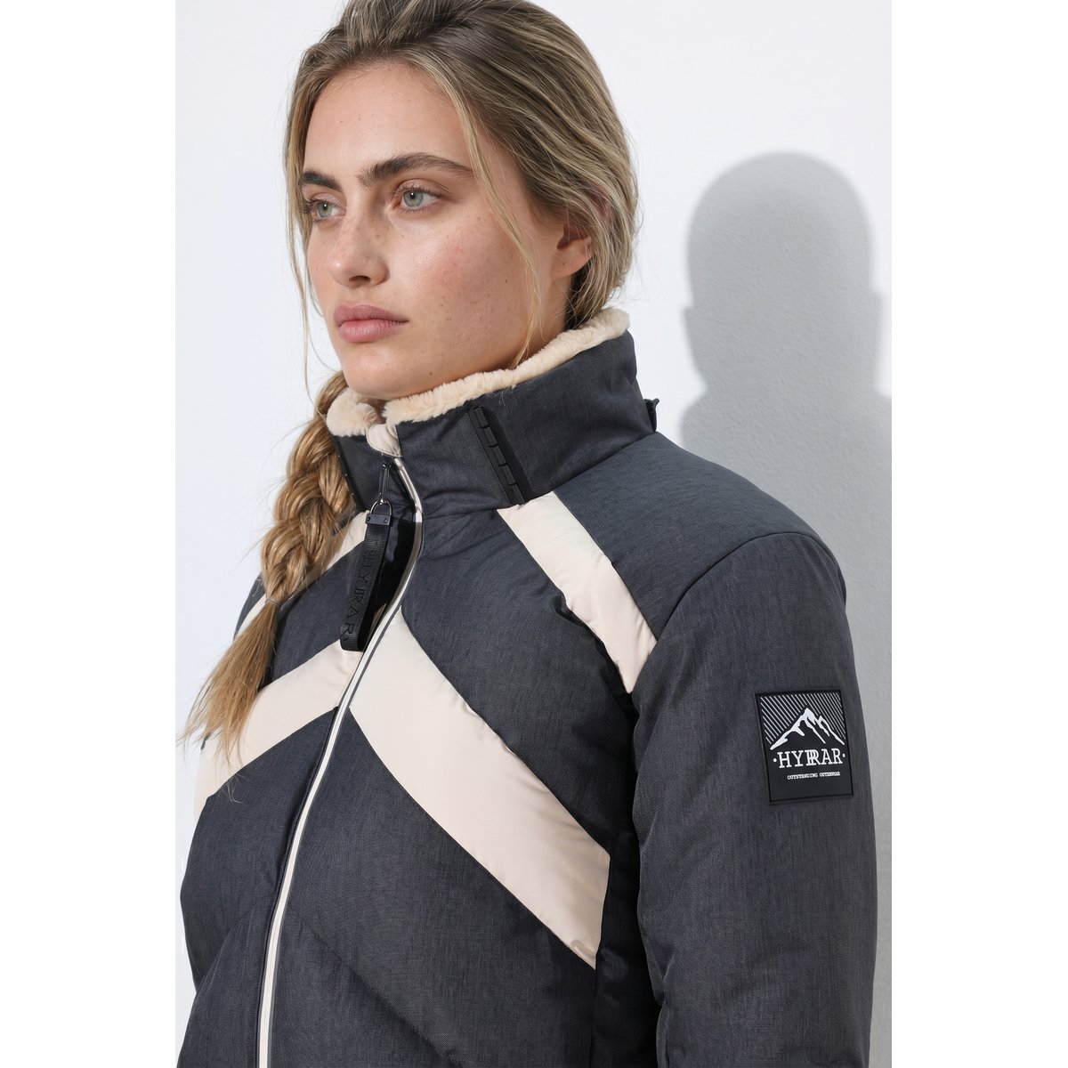 Veste technique HYPRAR, modèle imperméable chiné anthracite, ULLA POPKEN