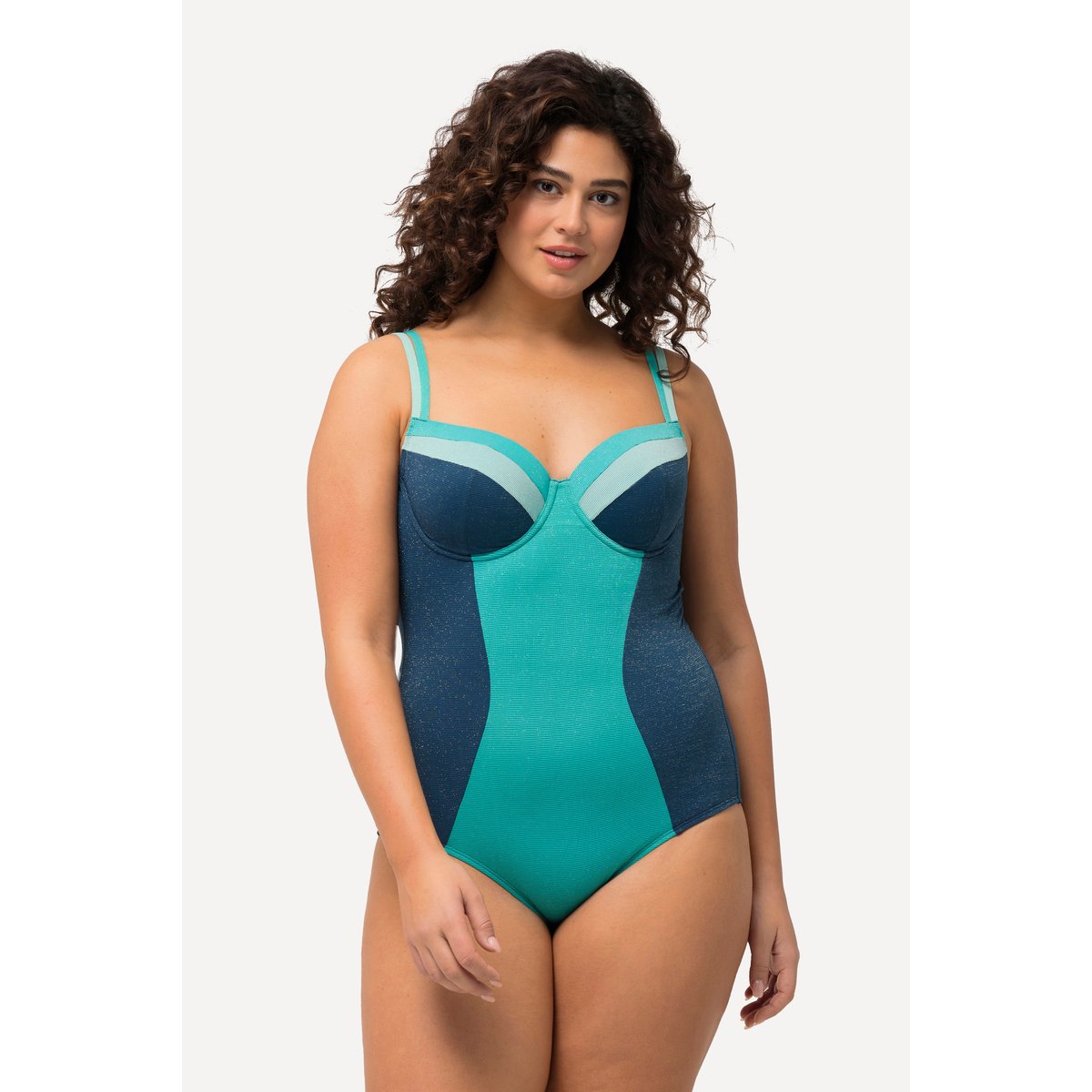 Maillot de bain à paillettes pétrol, ULLA POPKEN