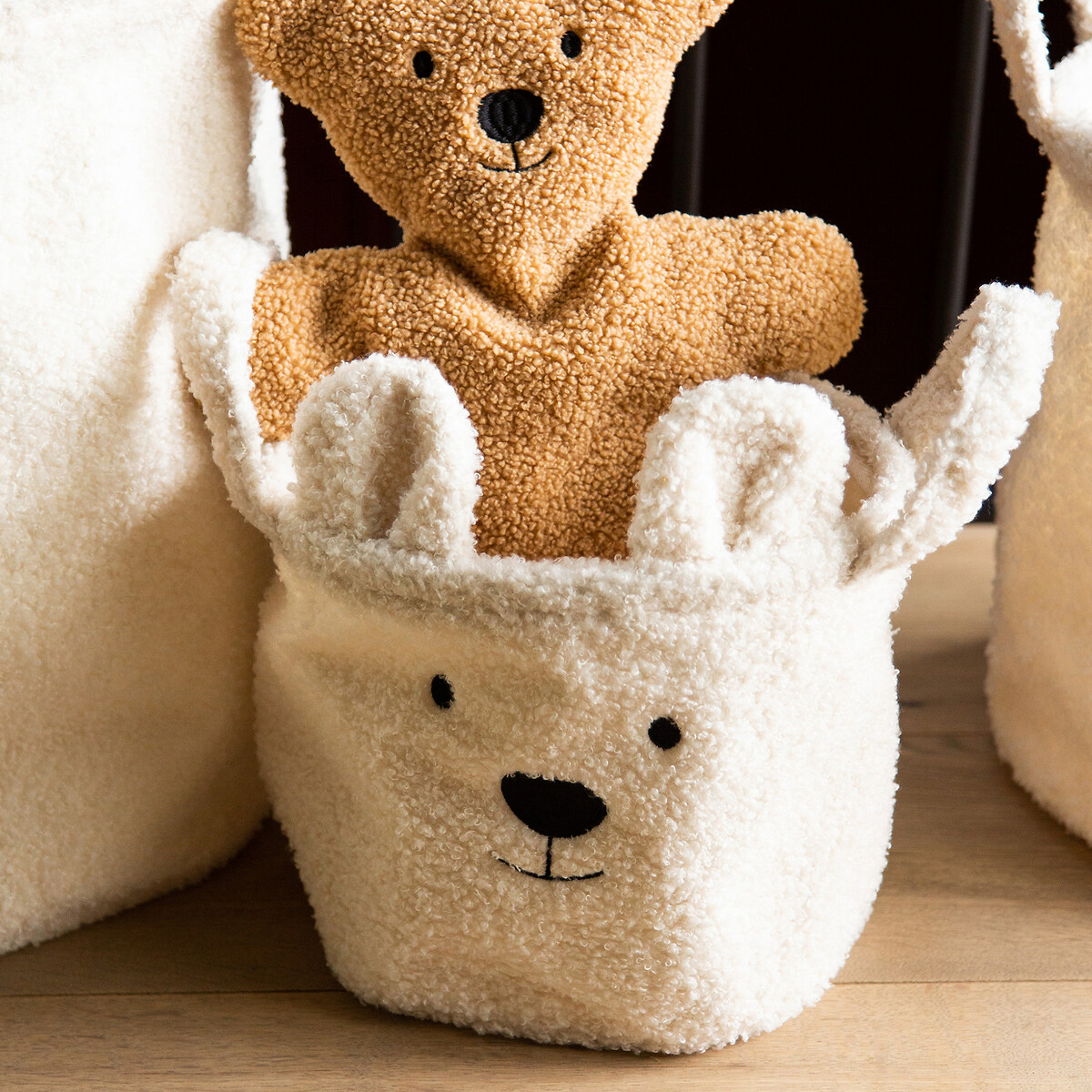 Panier de rangement Teddy white, CHILDHOME