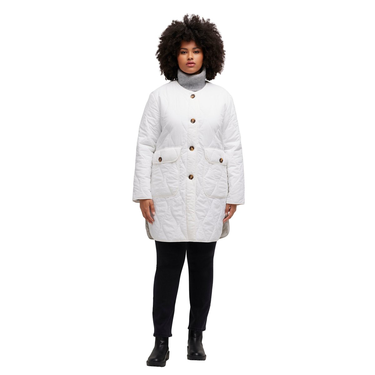 Veste matelassée, rembourrage chaud blanc cassé, ULLA POPKEN