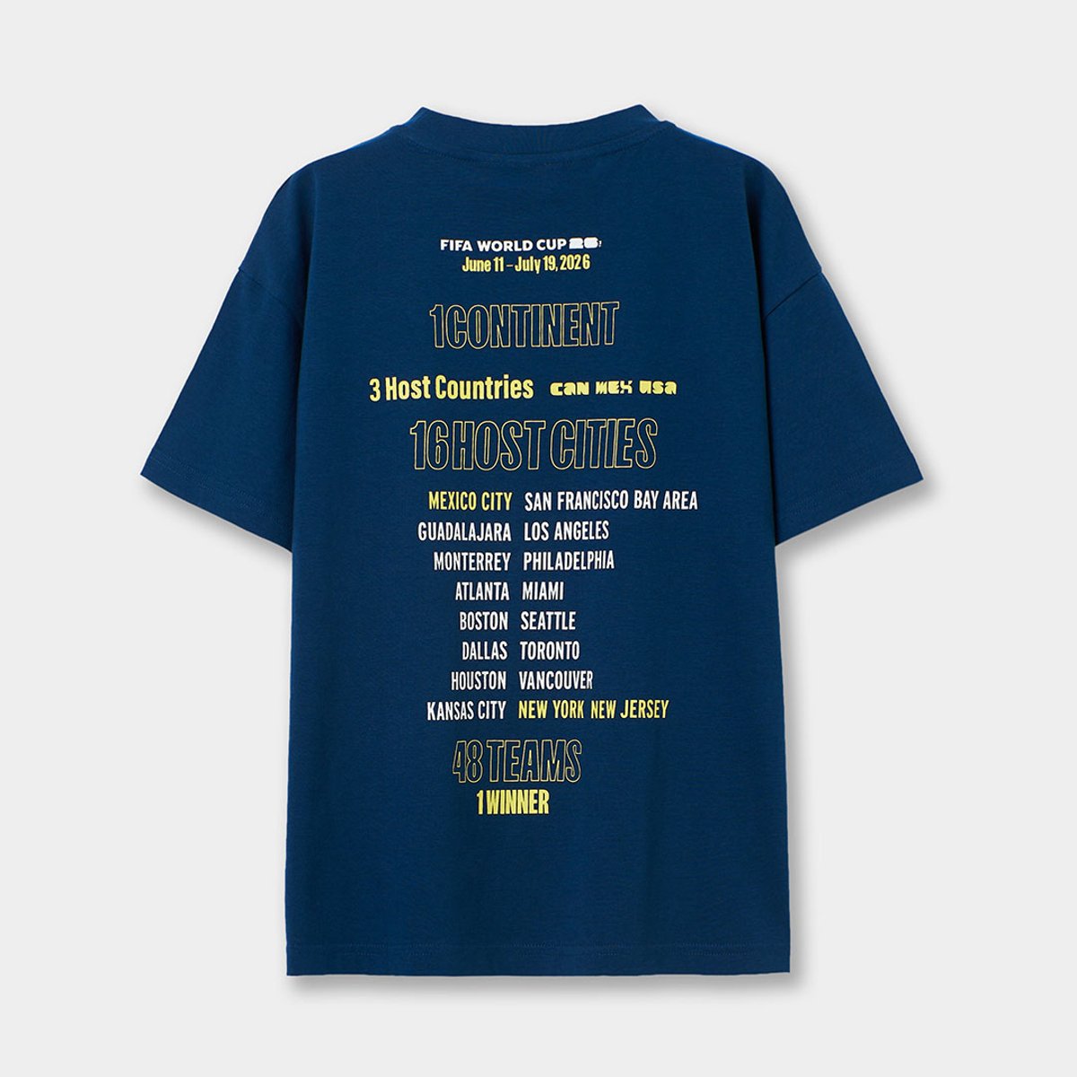 T-shirt couleur FIFA WORLD CUP 2026 bleu, BOBOLI